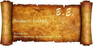 Bodacz Enikő névjegykártya